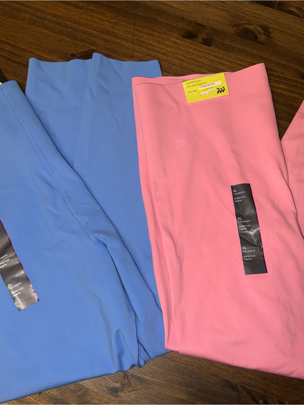 all in motion Pink and Periwinkle Performance Leggings Duo